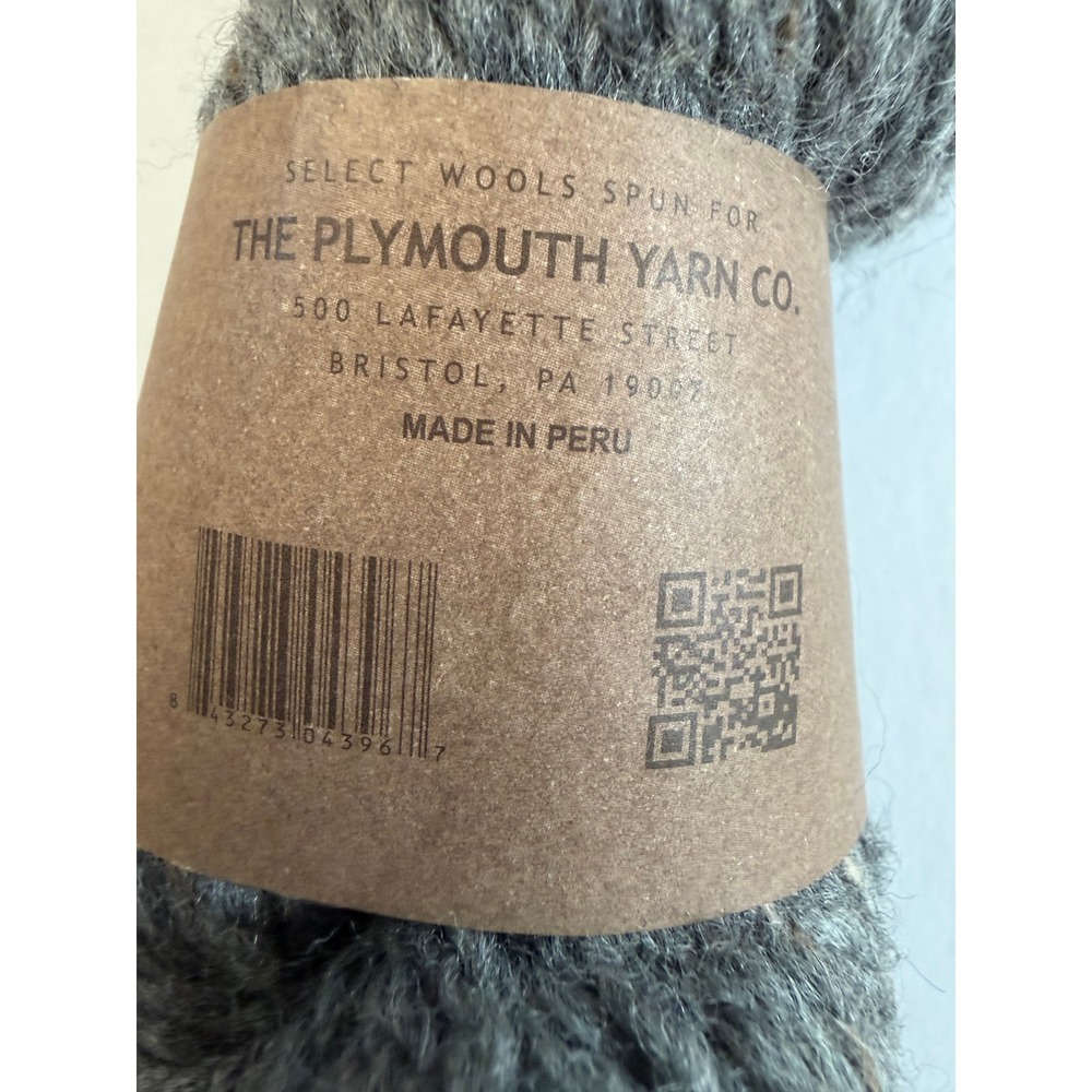 Plymouth Yarn Homestead Tweed Wool Blend Yarn‎ 100g Med Grey Tweed 505